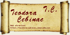 Teodora Čebinac vizit kartica